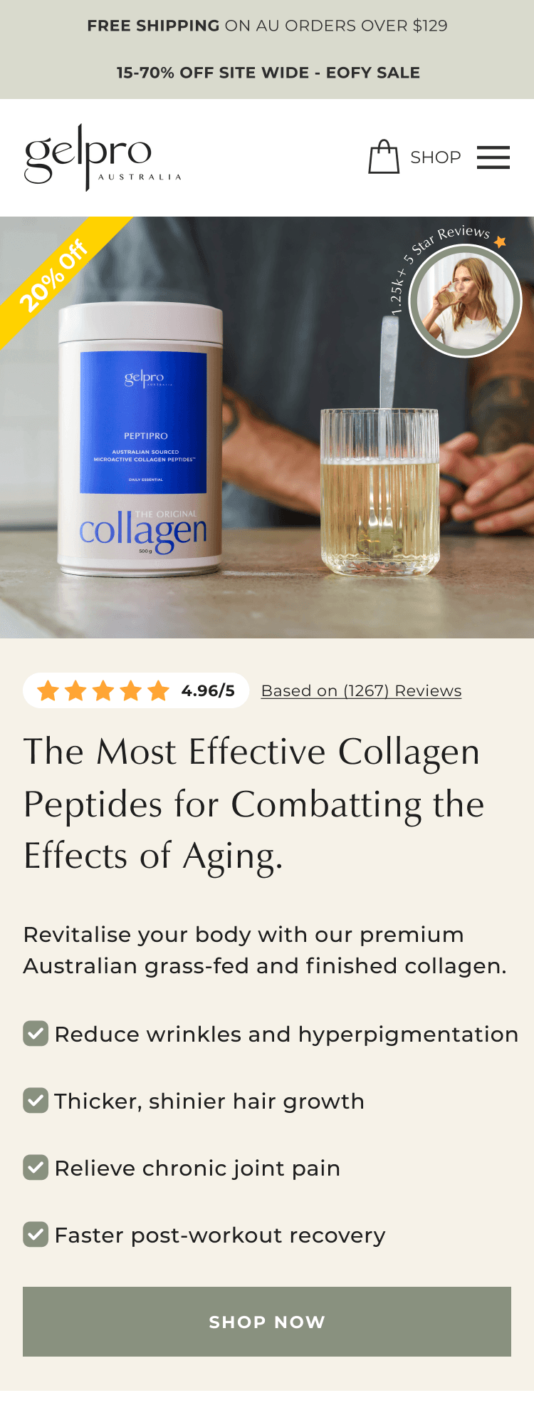 GelPro - Landing Page