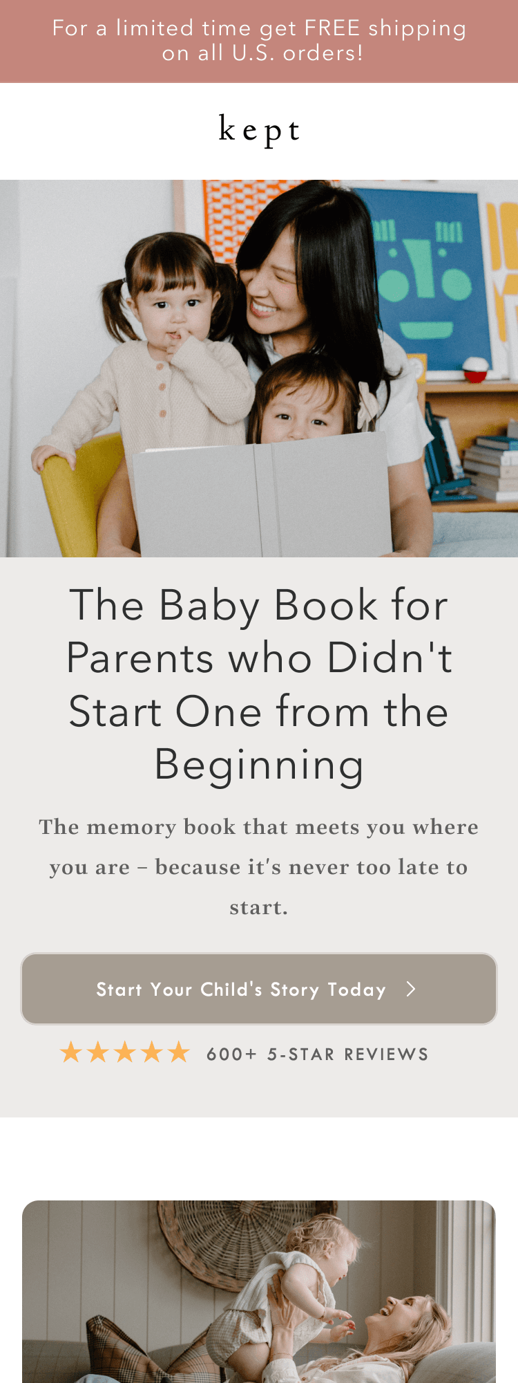 Kept - Landing Page