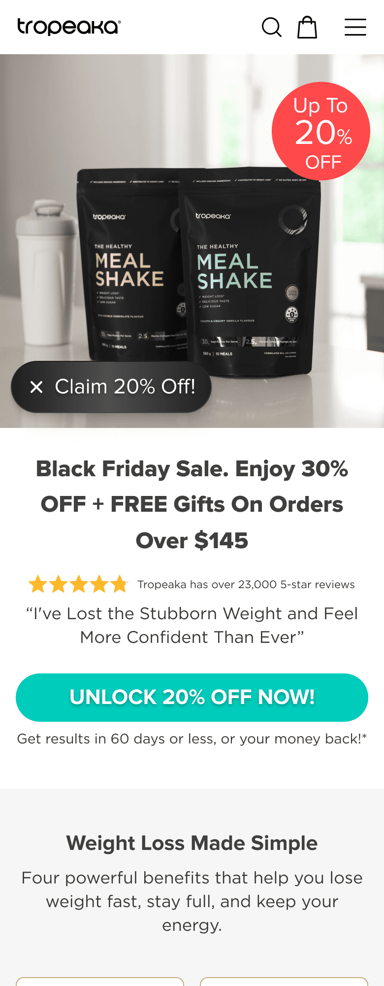 Tropeaka - Offer Page